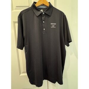 FootJoy Mens Golf Polo Shirt Blue Polka Dot Size M